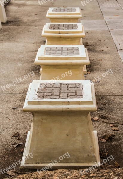 Socket Seat Stone Stool Building