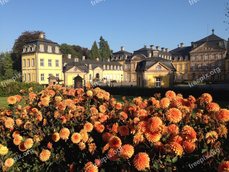 Castle Flowers Castle Park Schlossgarten Free Photos