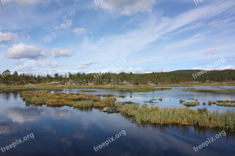 Landscape The Nature Of The Water Norway Sky