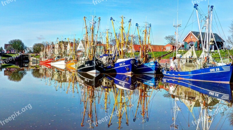 Greetsiel Krummhörn North Sea Cutter Fleet Wadden Sea