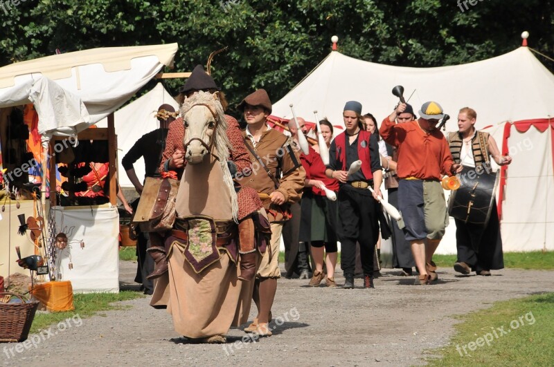 Horse Costume Middle Ages Market Move Free Photos