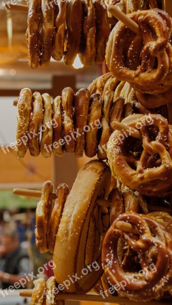 Pretzel Bread Market Stall Food