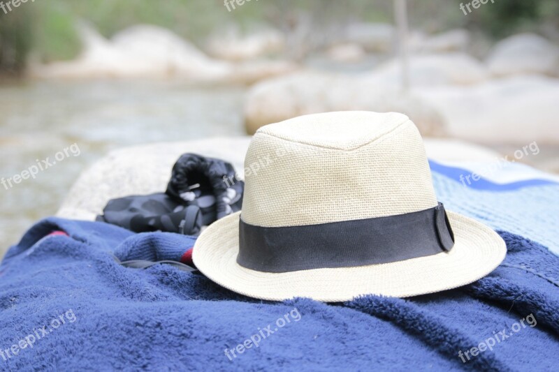 Hat Towel Summer Nature Peaceful