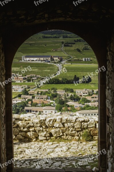 Views Country Green France Ruins