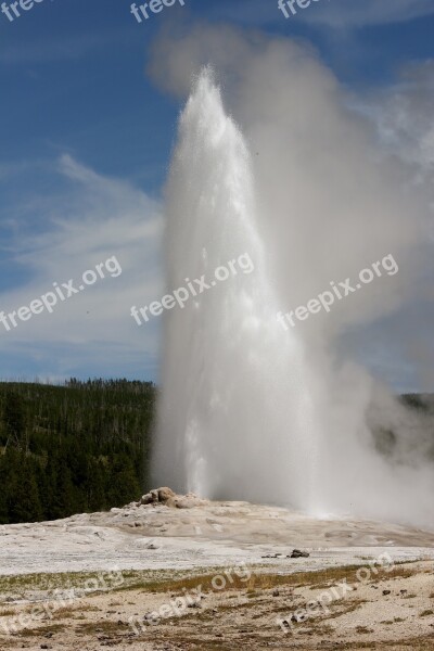 Geyser Yellowstone Nature Swell Bubble