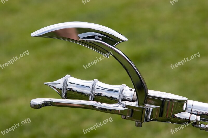 Chrome Motorcycle Handlebar Gothic Design Metal