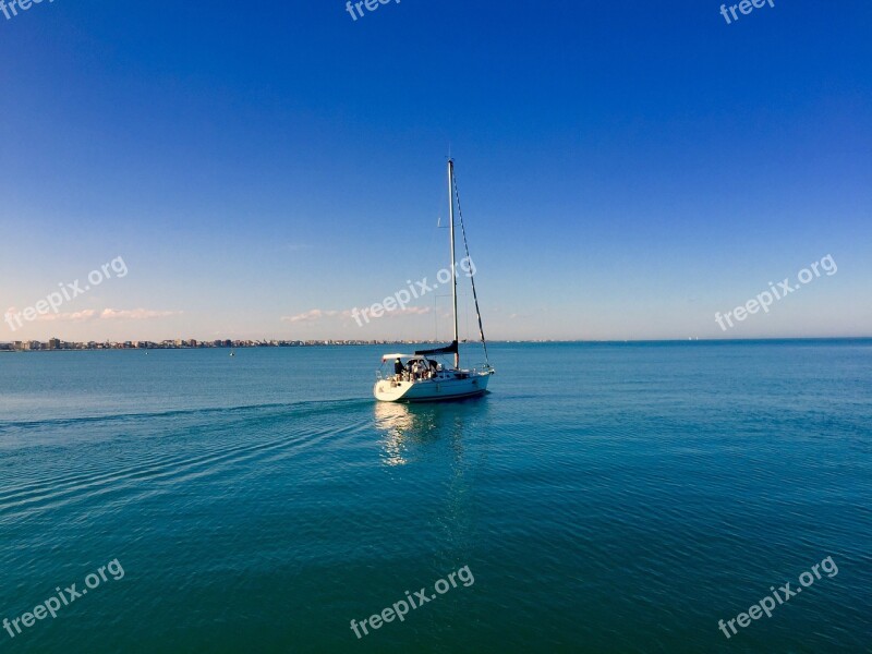 Boat Sea Blue Italy Vela