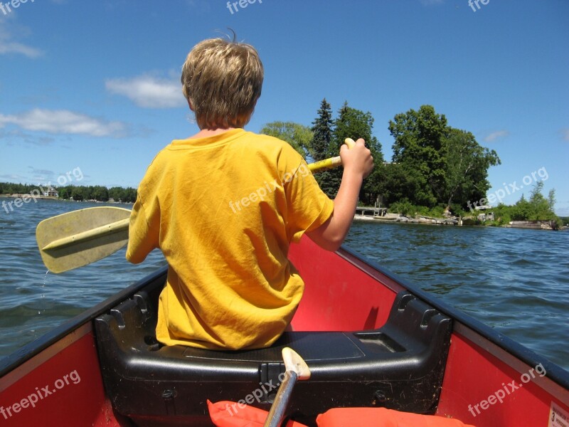 Paddle Boat Boy Summer Water