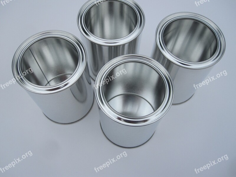 Cans Glance White Metal Sheet