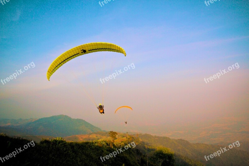 Paragliding Flying Pilot Sports Extreme Sports