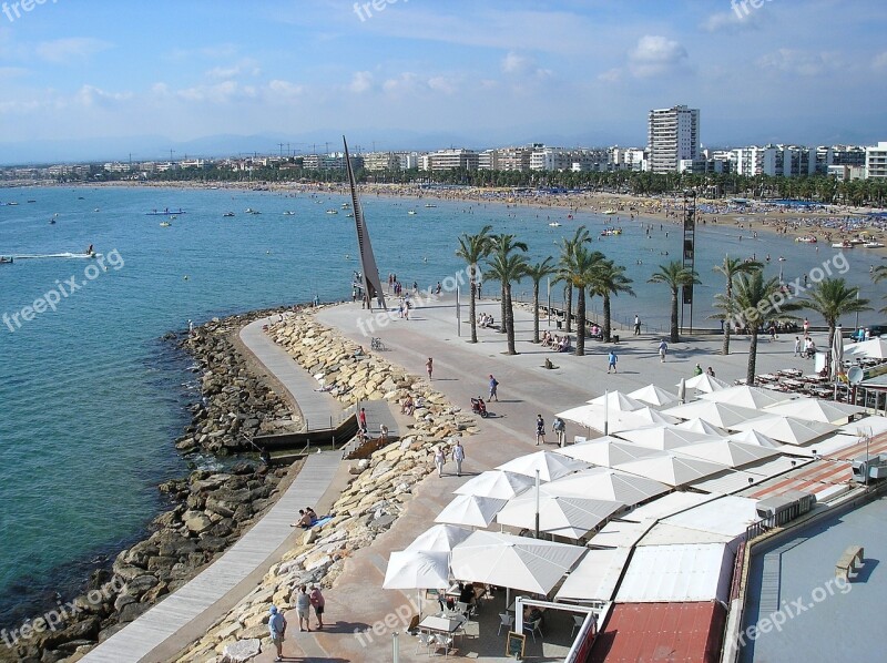 Beach Blue Sunny Day Tourism Costa