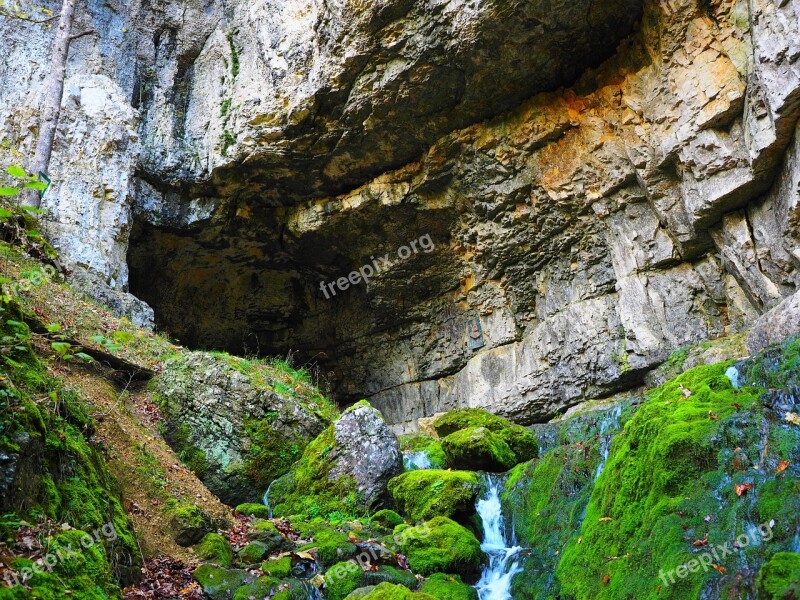 Elsach River Falkensteiner Cave Baden Württemberg Swabian Alb