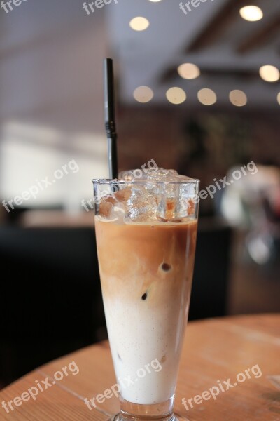 Coffee Highlight Latte Straw Free Photos