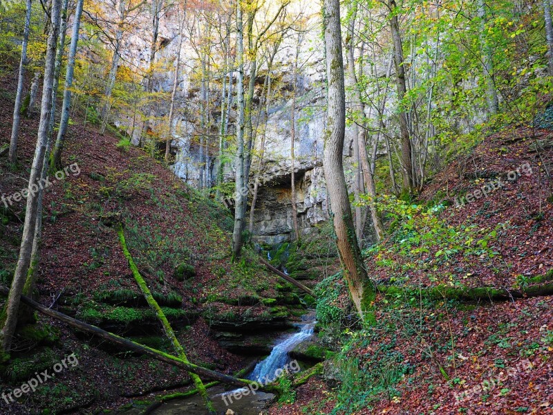 Elsach River Falkensteiner Cave Baden Württemberg Swabian Alb