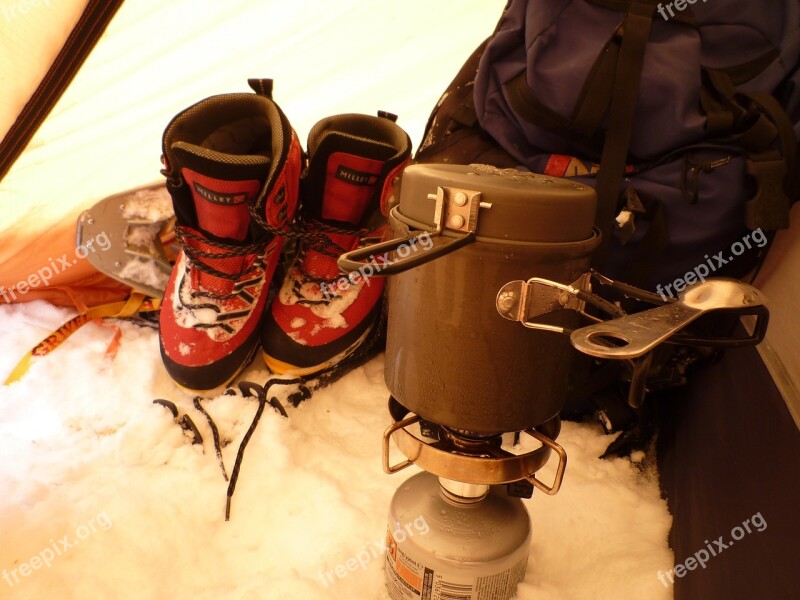 Mountain Bivouac Stove Winter Snow