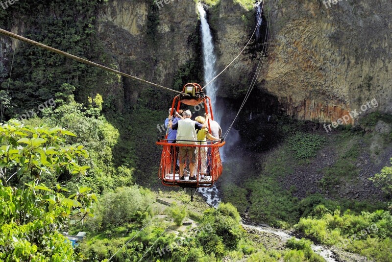 Andes Cable Car Rustic Cascade Free Photos