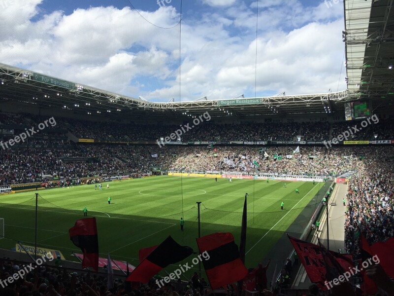 Football Stadium Fans Viewers Mönchengladbach