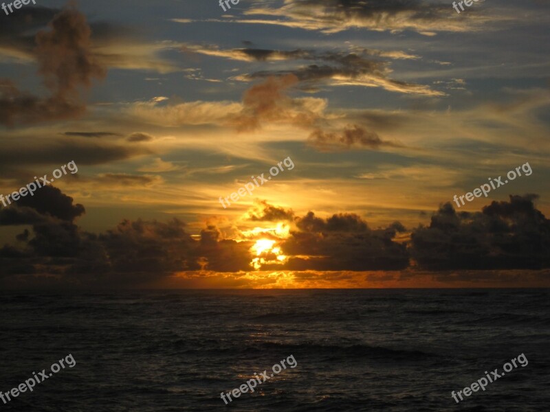 Hawaii Sunset Scenic Free Photos