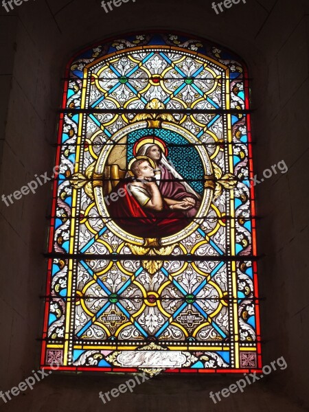 Stained Glass Window Repentance Church Religion