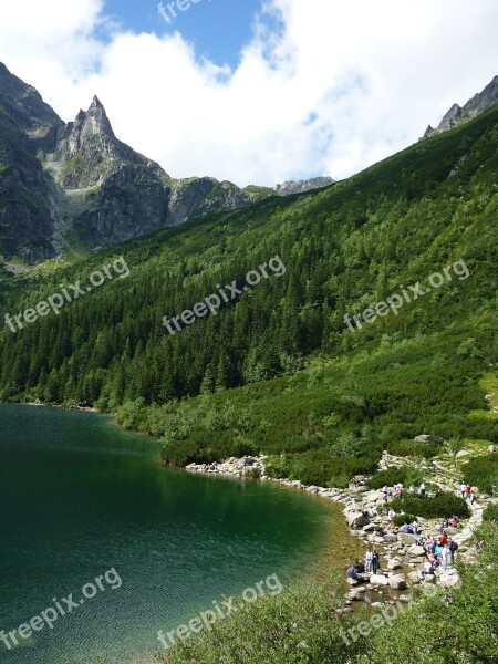 Morskie Oko Tatry Mountains Monk Lake