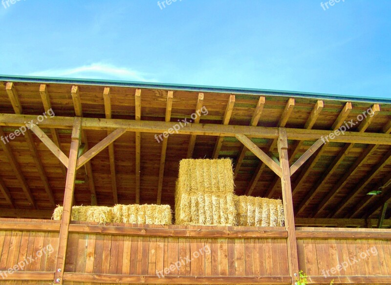 Straw Bales Straw Storage Barn Wooden Constructions Free Photos