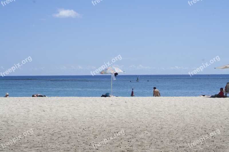 Sea Side Mauritius Sand Water Sea