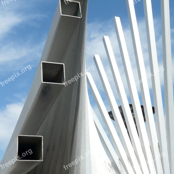 Sculpture Modern Art Mainz Town Hall Square Metal Construction