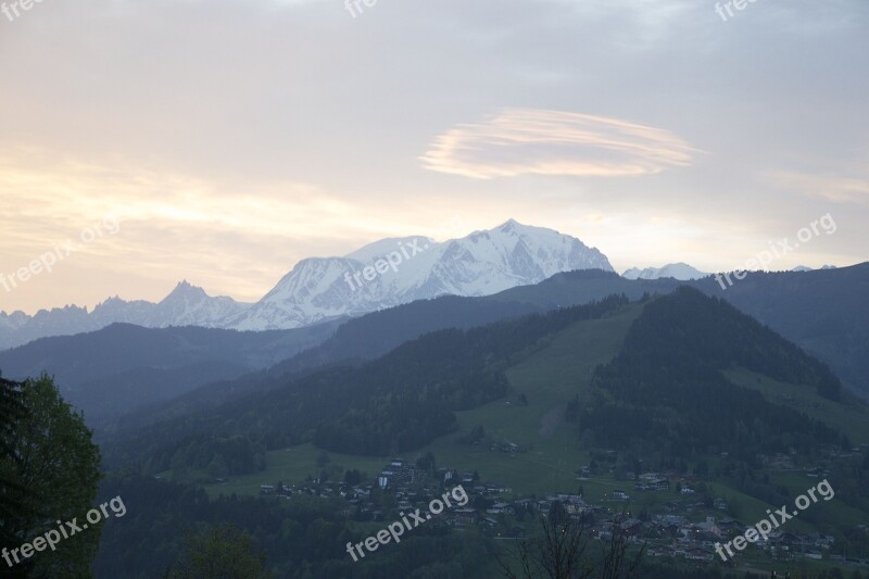 Break Of Dawn Mountain Sky Mont Blanc Free Photos