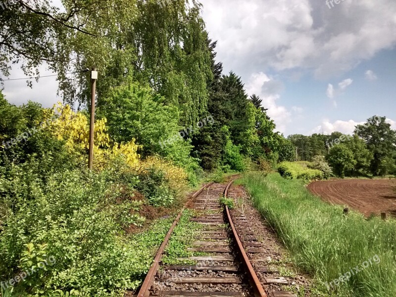 Railway Track Rails Railroad Tracks Neglected