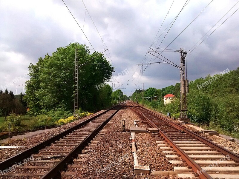 Gleise Railway Station Rails Railway Train