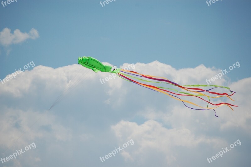 Kite Sky Blue Fun Summer