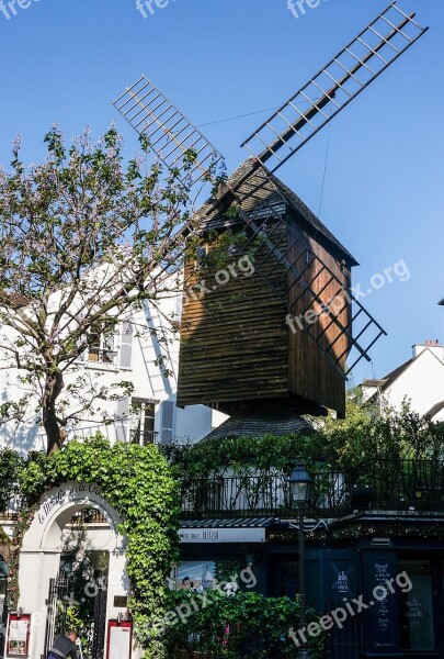 France Paris Moulin Rouge Mill Montmartre