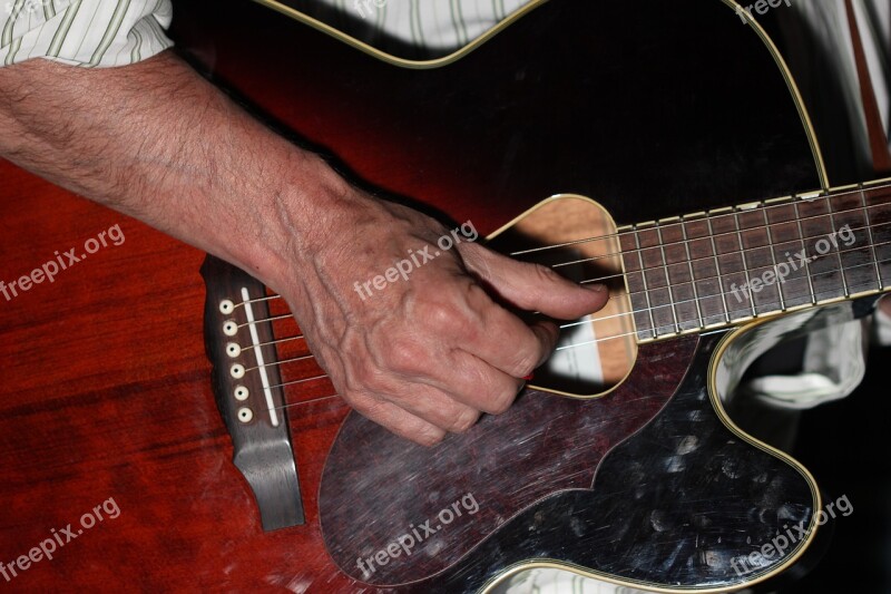 Guitar Player Hand Music Musician