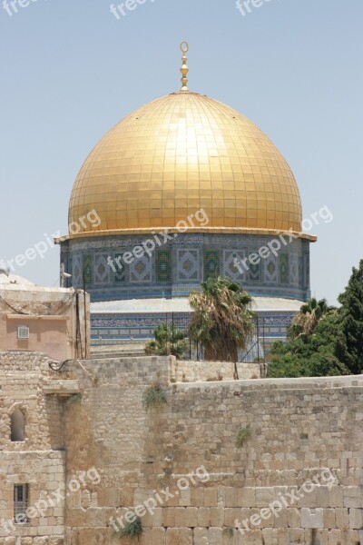 Mosque Dome Of The Rock Jerusalem Islam Israel