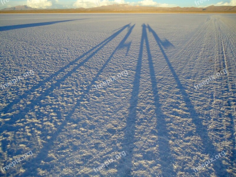 Shadows People Holiday Salar Uyuni Happy