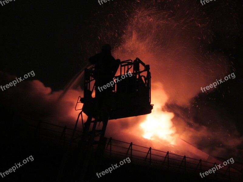 Firefighter Fire Burning Emergency Fireman