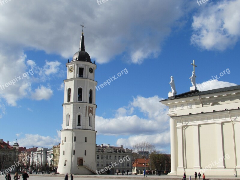 Cathedral Vilnius Lithuania Tower Europe