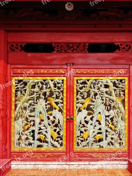 Thailand Art Door Old Door Palace Ancient Palace