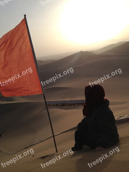 Tourism Desert Character Mingsha Dunhuang