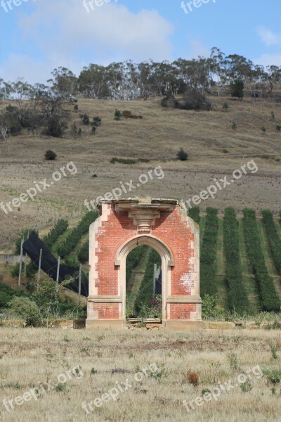 Horton College Facade Ruins Campbelltown Tasmania Free Photos