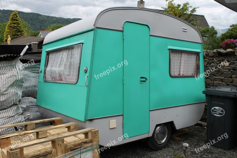 Plyboard Caravan Green And White Small Caravan Plywood