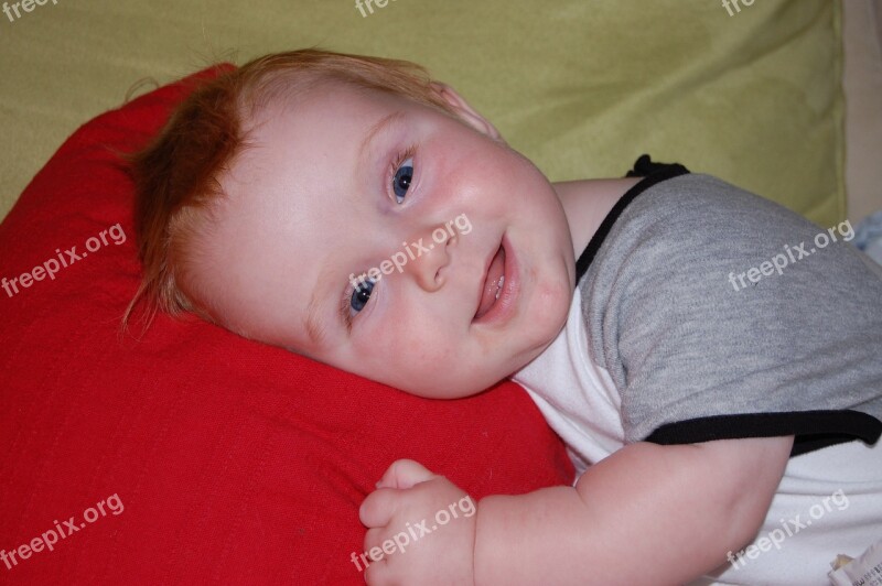 Baby Boy Cute Portrait Small Child