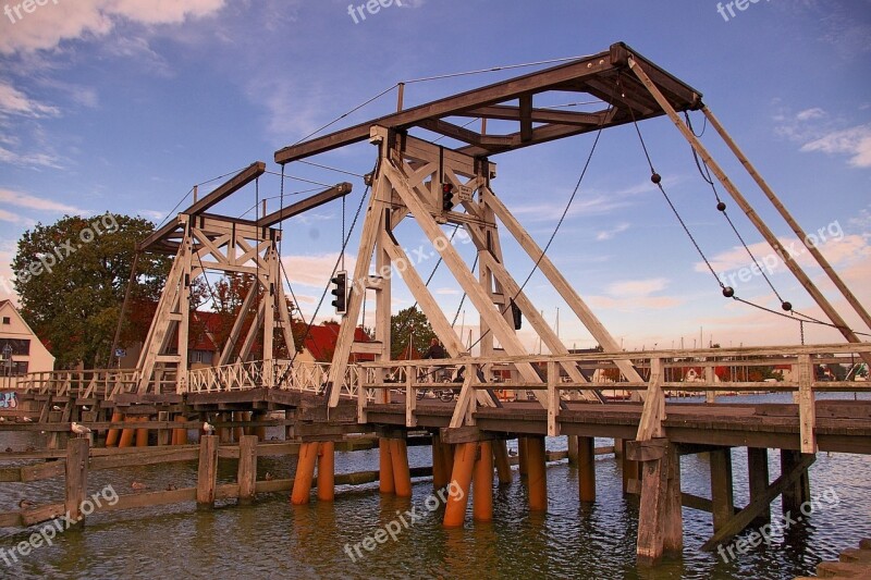 Yacht Wooden Bridge Wieck Eldena Greifswald Port