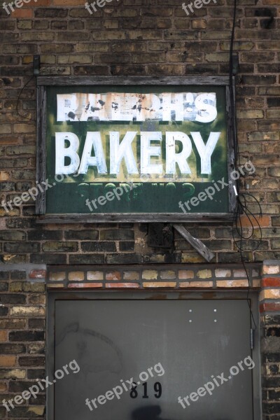 Urban Sign Bakery Business City