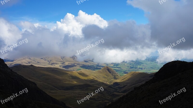 Ecuador Iliniza Cloud Mountain Nature