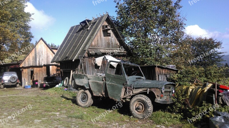 Beskids Poland Jeep Old Cars Hiking