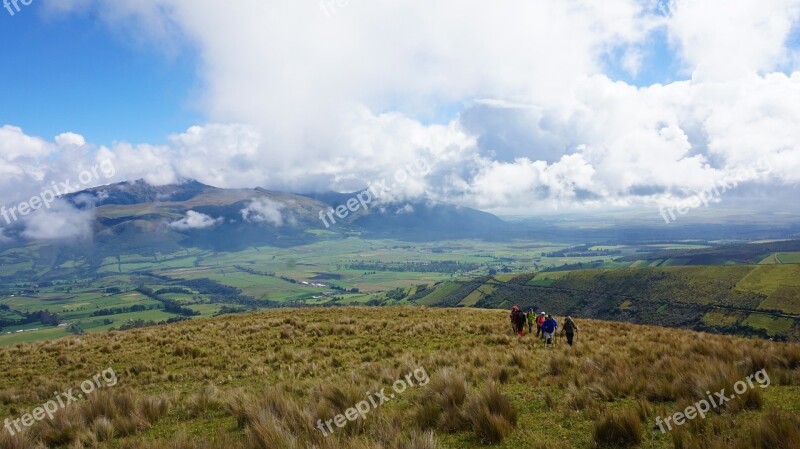 Ecuador Paramo Pasochoa Landscape Mountain