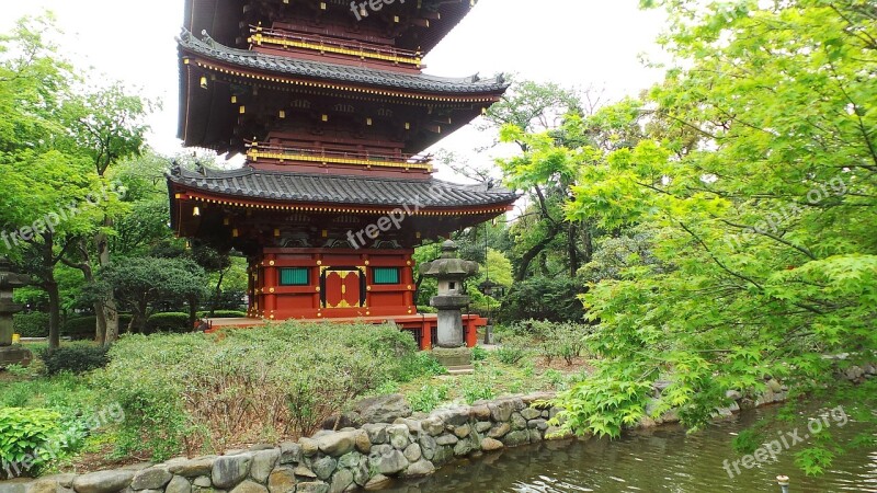 Ueno Japanese Japan Tokyo Pagoda