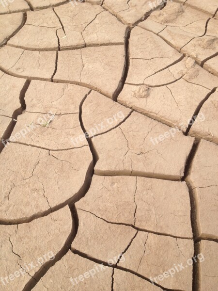 The Earth Loess Cracking Shriveled Crack