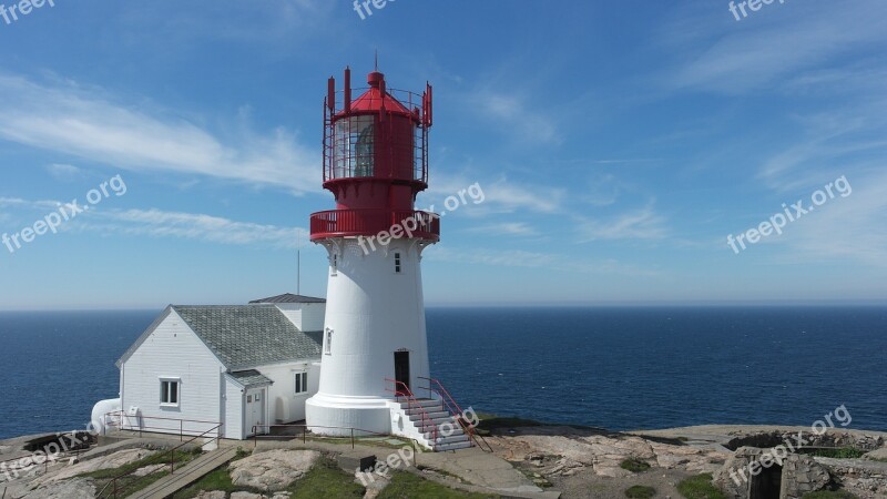 Norway Lighthouse Lindesnes Sea Free Photos